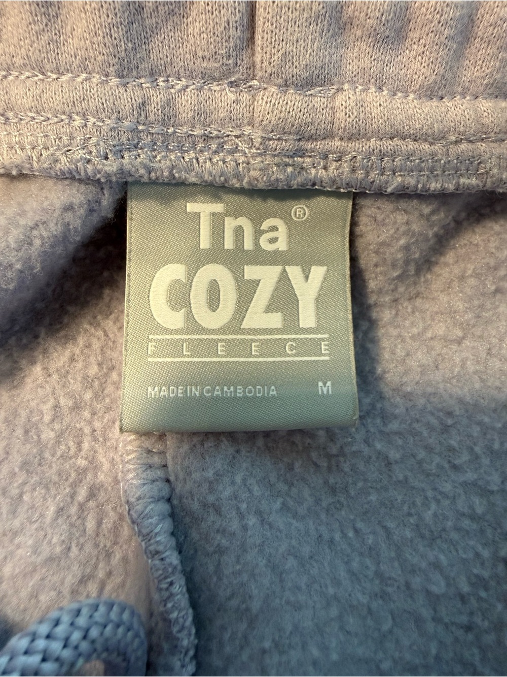 Aritzia TNA Cozy Fleece Mega 5” Sweatshort Lavender Size M - Picture 2 of 9